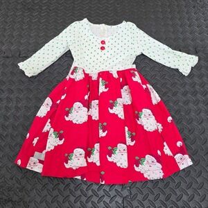 Eleanor Rose Girls Christmas Santa Claus Tree Dress Red Green Size 6 Holiday